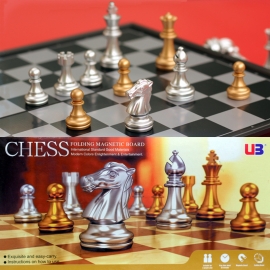 UB友邦金銀色 折疊磁性 國際象棋