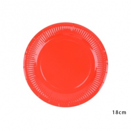 18cm紙盤-紅色
