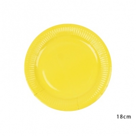 18cm紙盤-黃色